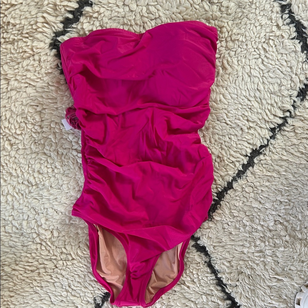Strapless Pink Swimsuit